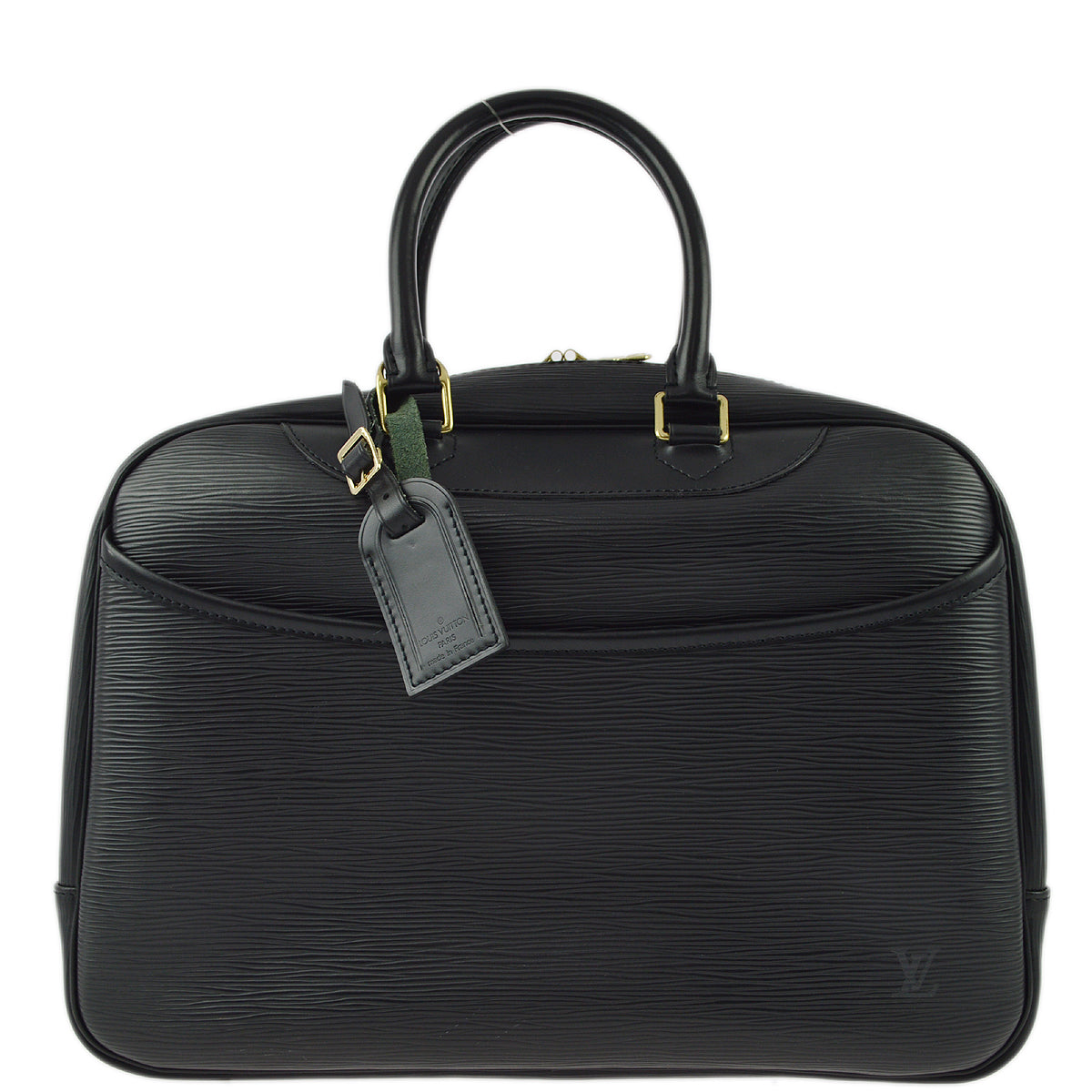 Louis Vuitton Black Epi Deauville Bowling Vanity Handbag