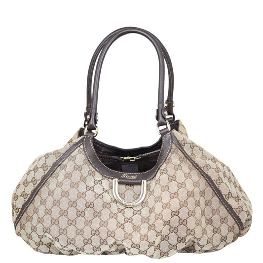 Gucci GG Canvas D-Ring Shoulder Bag
