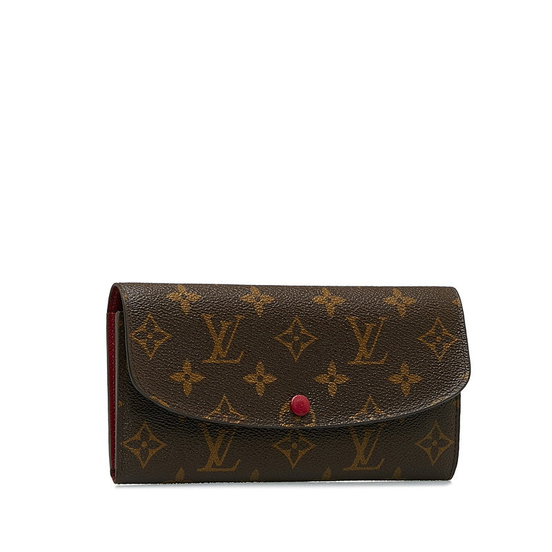 Louis Vuitton Monogram Portfolio — Emily Long Wallet M60697 Fushai Brown PVC Leather Louis Vuitton