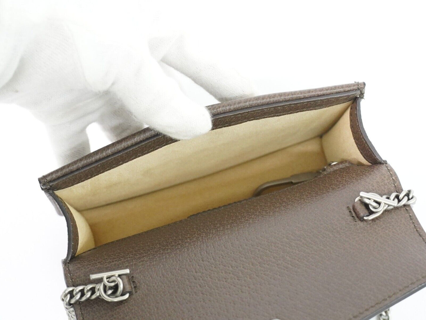 Gucci Dionysus Flap Messenger Bag Shearling Beige Canvas Crossbody Bag Bag ( )