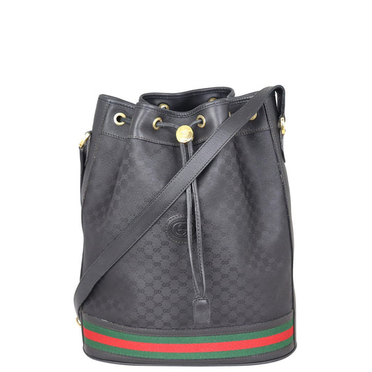 Gucci Micro GG Web Small Bucket Bag