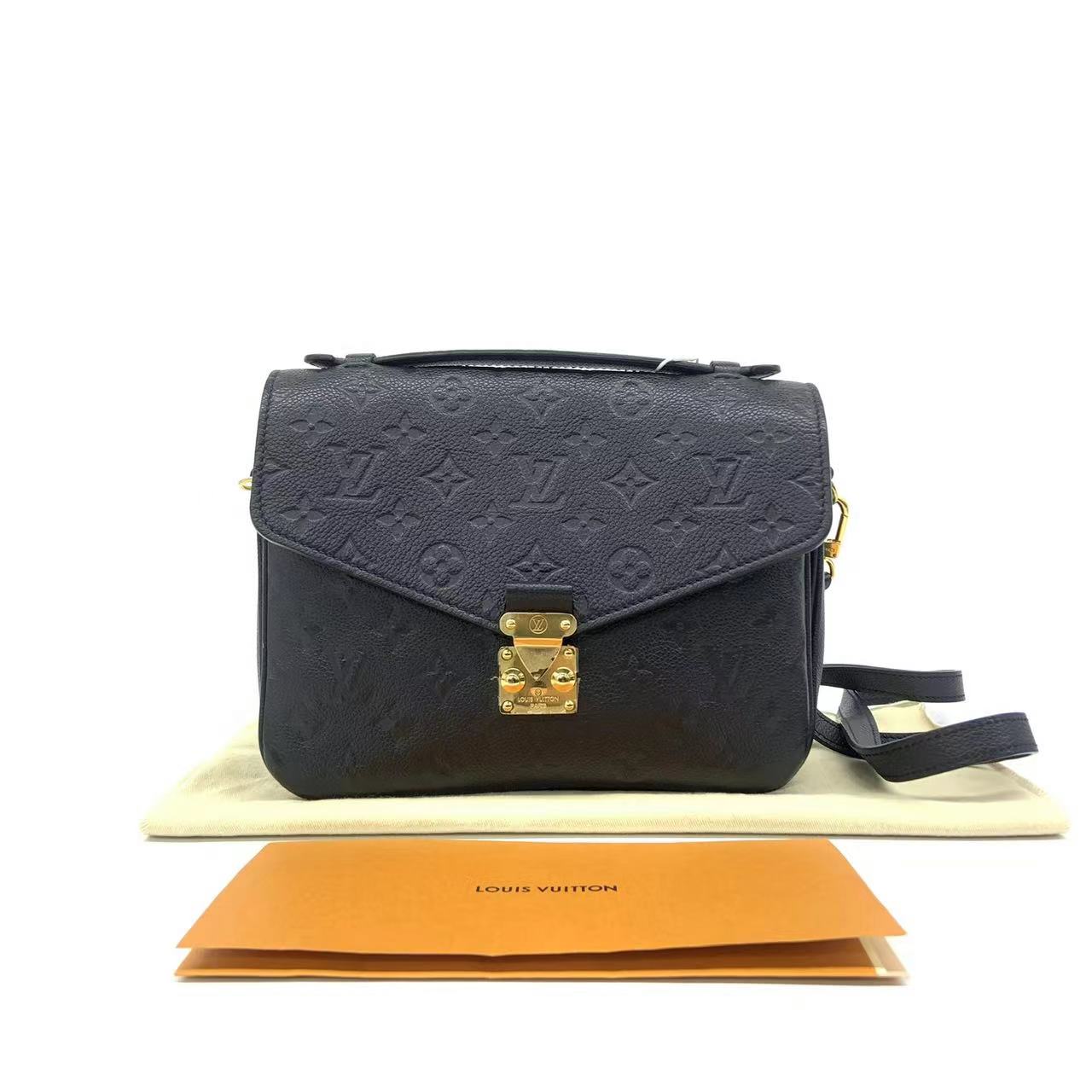 Louis Vuitton Pochette MÃ©tis Monogram Empreinte Leather Black