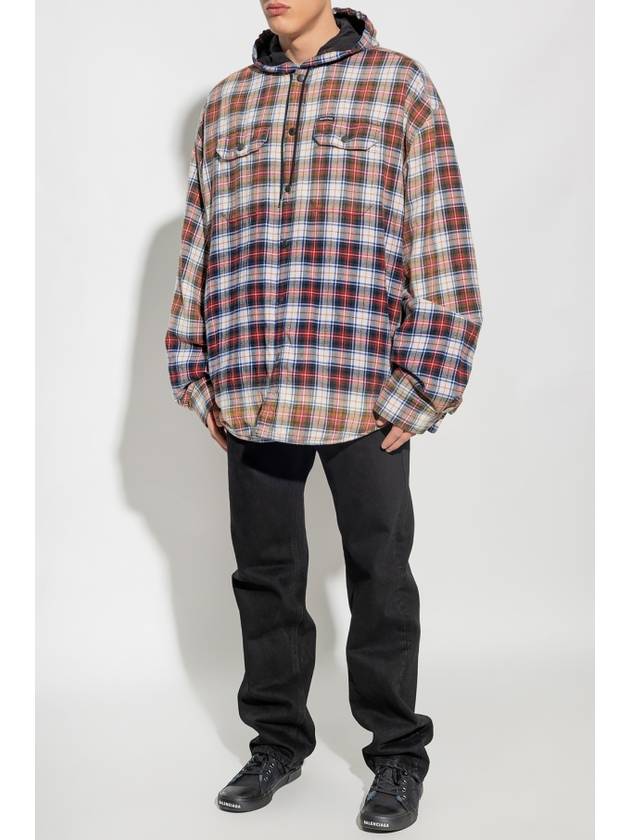 Luxury Balenciaga Trending 2026 Bleached Long Sleeve Shirt Red
