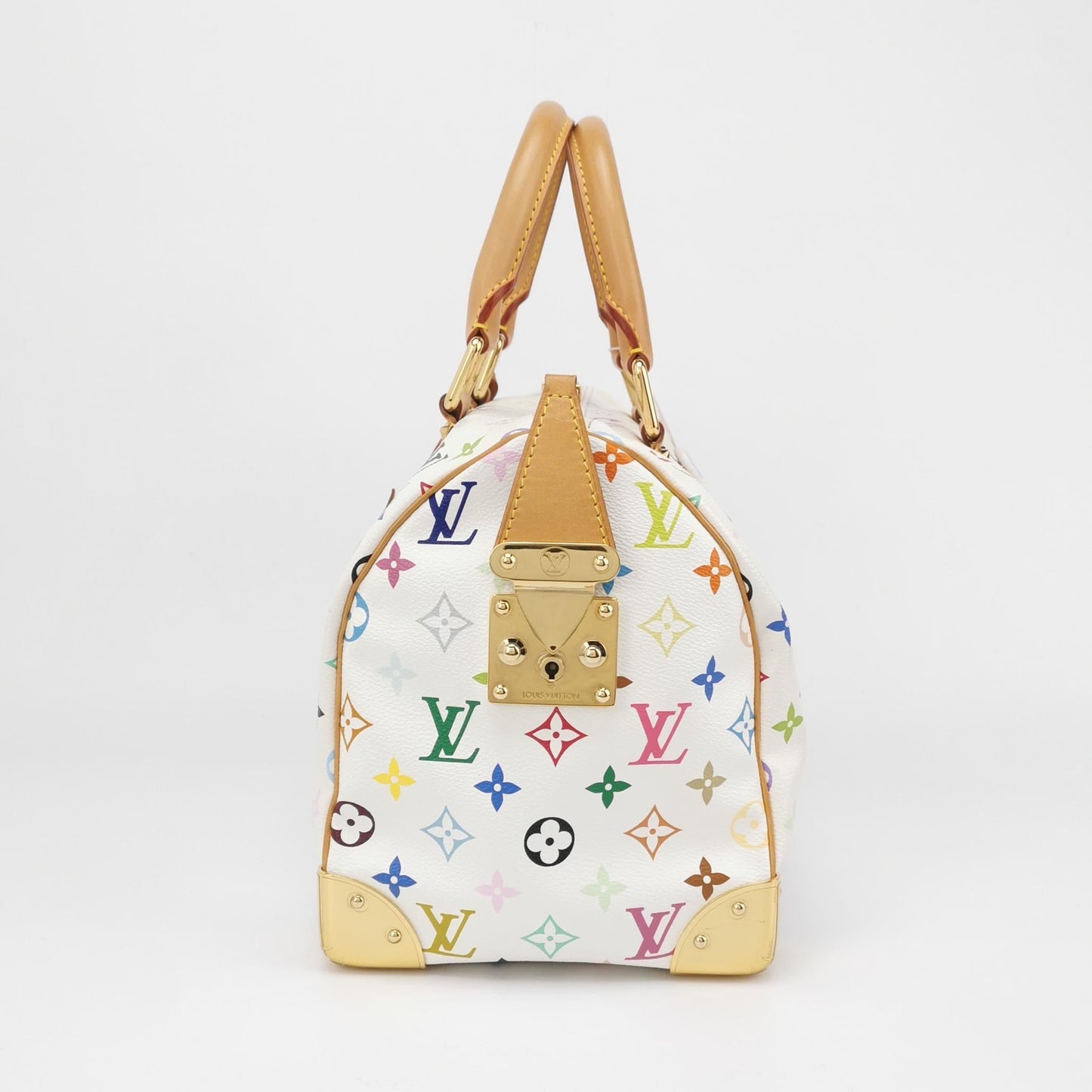 Louis Vuitton x Takashi Murakami Speedy 30 Lock White Multicolor