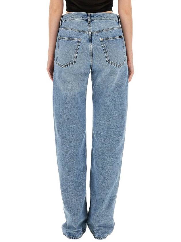 Luxury Saint Laurent Trending 2025 Loose Fit Denim Straight Pants Blue