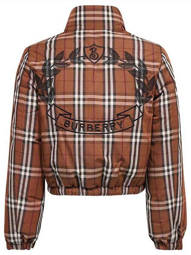 Luxury Burberry Check Nylon Down Padding Dark Birch Brown