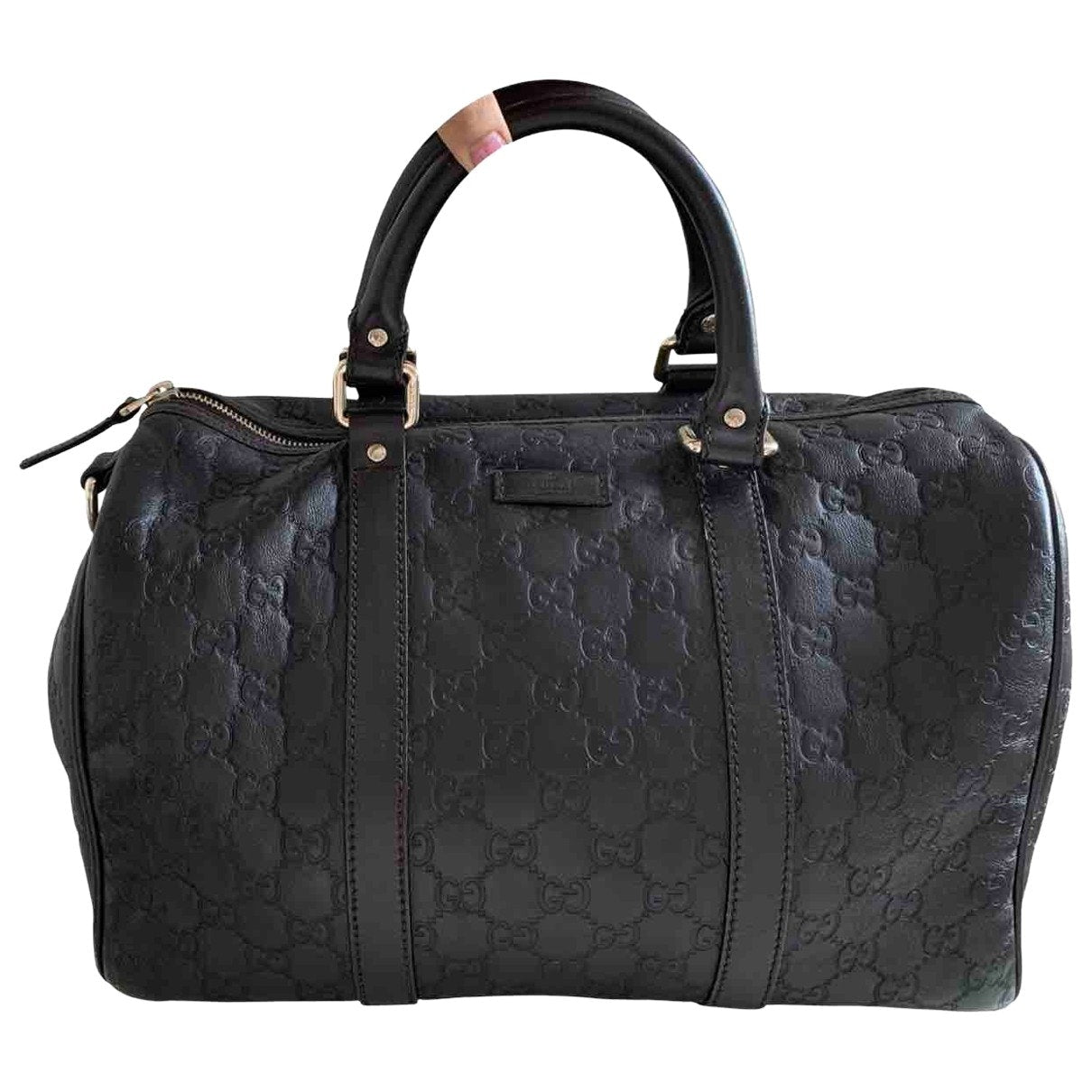 Gucci boston brown leather handbag