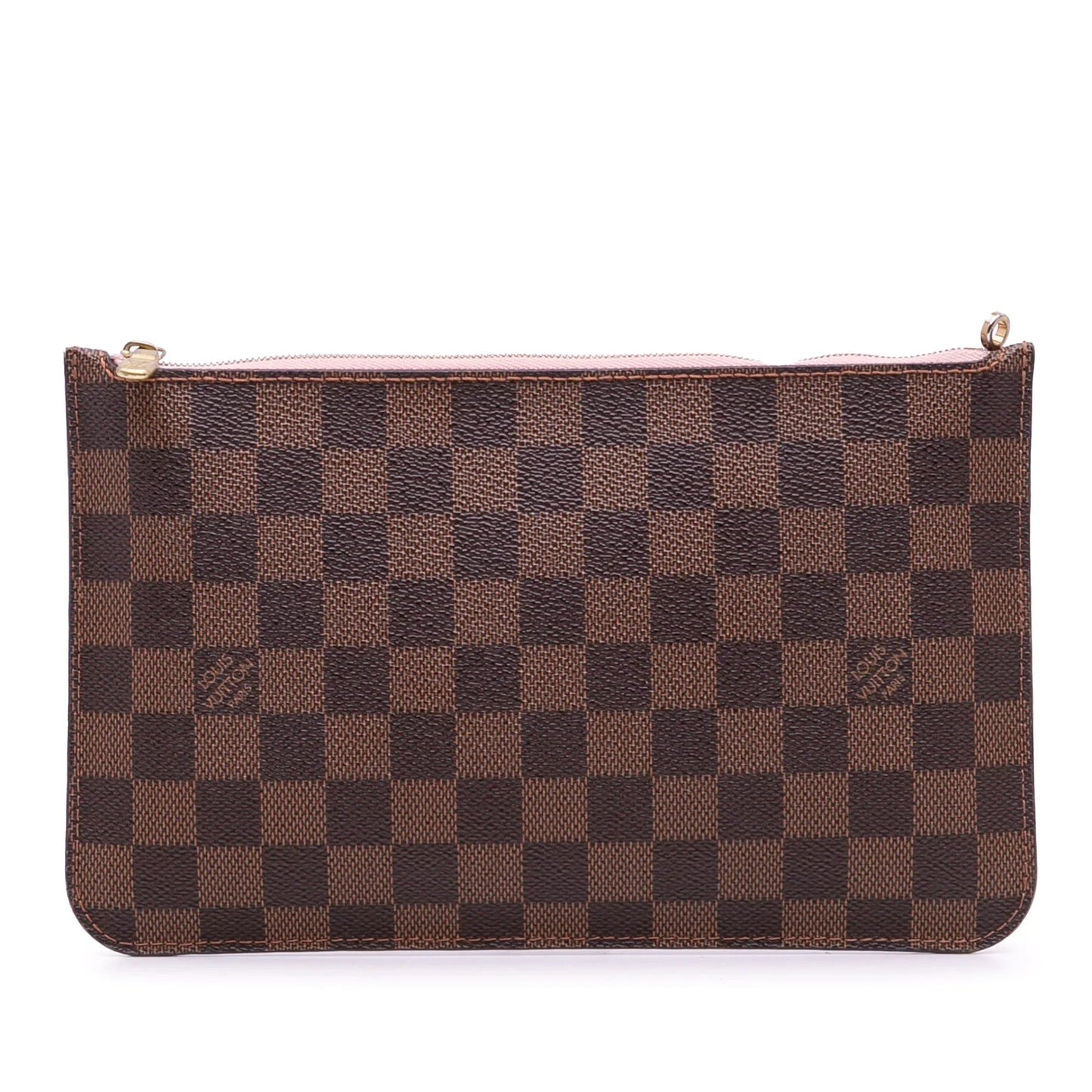 Brown Louis Vuitton Damier Ebene Neverfull MM Pouch
