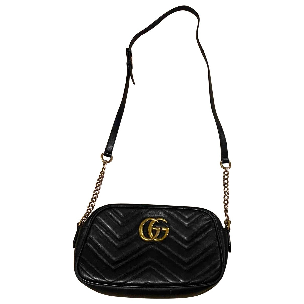 Gucci marmont black leather handbag