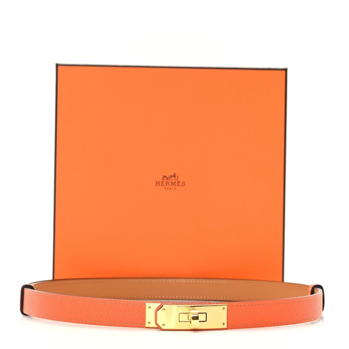 Hermes Epsom Kelly Belt Feu