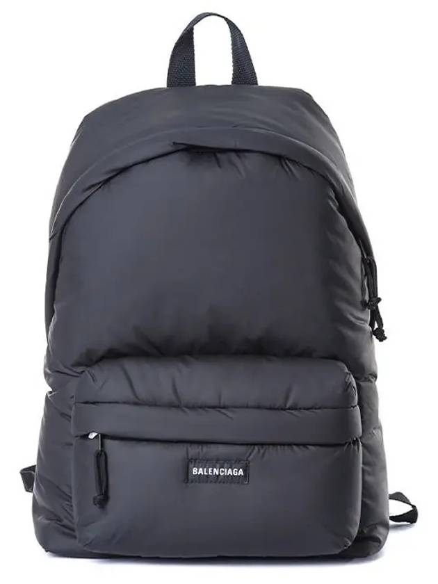 Luxury Balenciaga Trending 2026 Explorer Logo Patch Backpack Black