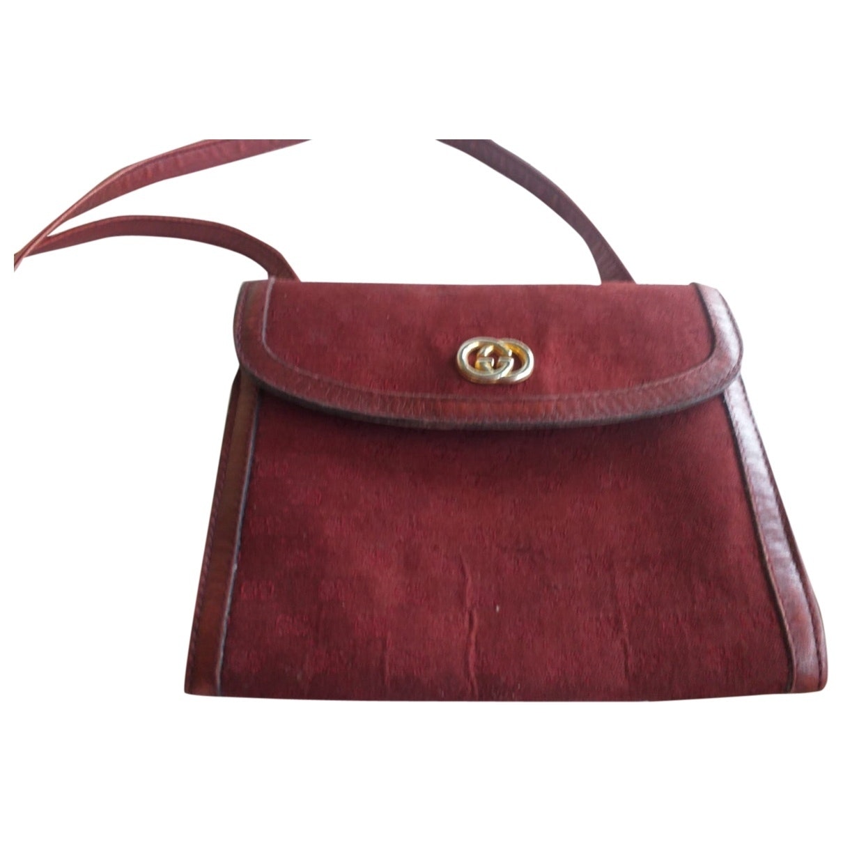 Gucci burgundy cloth clutch bag
