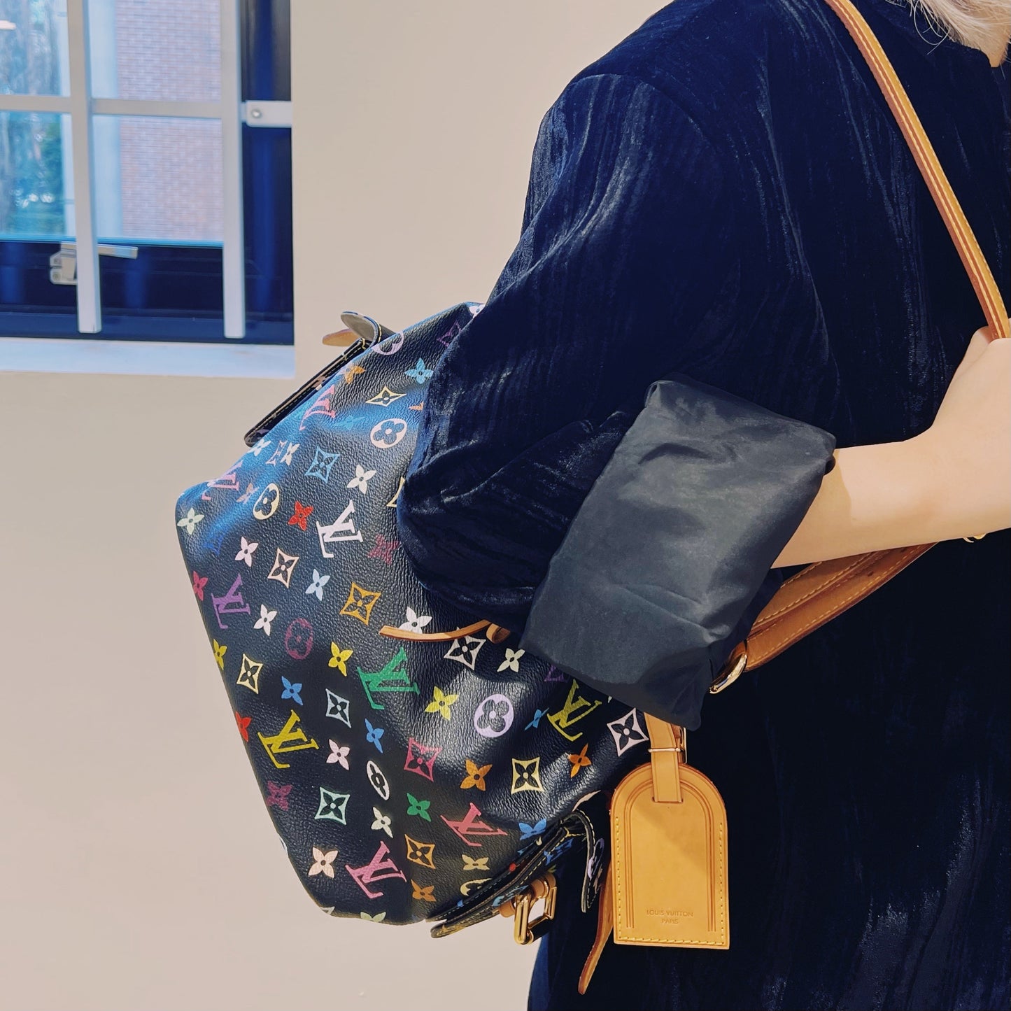 Louis Vuitton Black Monogram Multicolor Petit Noe Bag