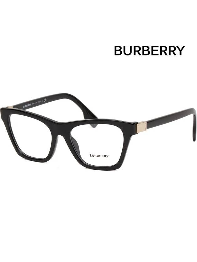 Luxury Burberry Eyewear Demo Square Eyeglasses Black