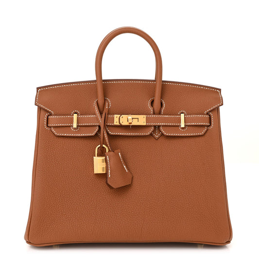 Hermes Togo Birkin 25 Gold