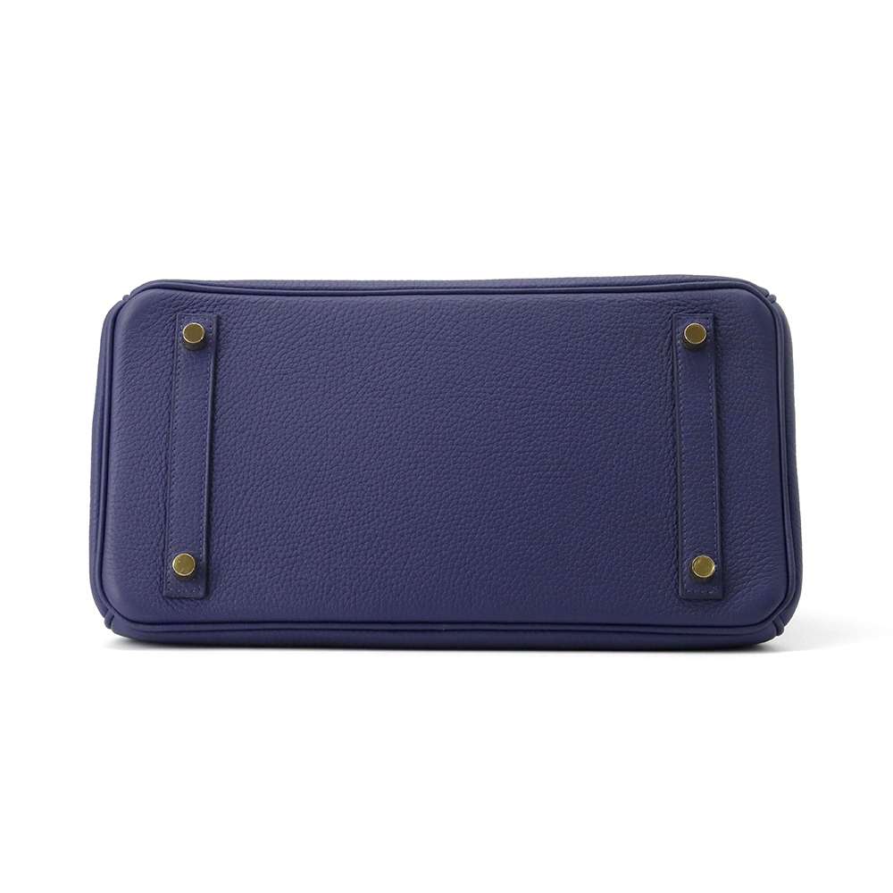 HERMES Birkin Touch Blue Encre/ Blue Obscure/ Blue Zelage Togo Leather Sombrero Leather Size 30