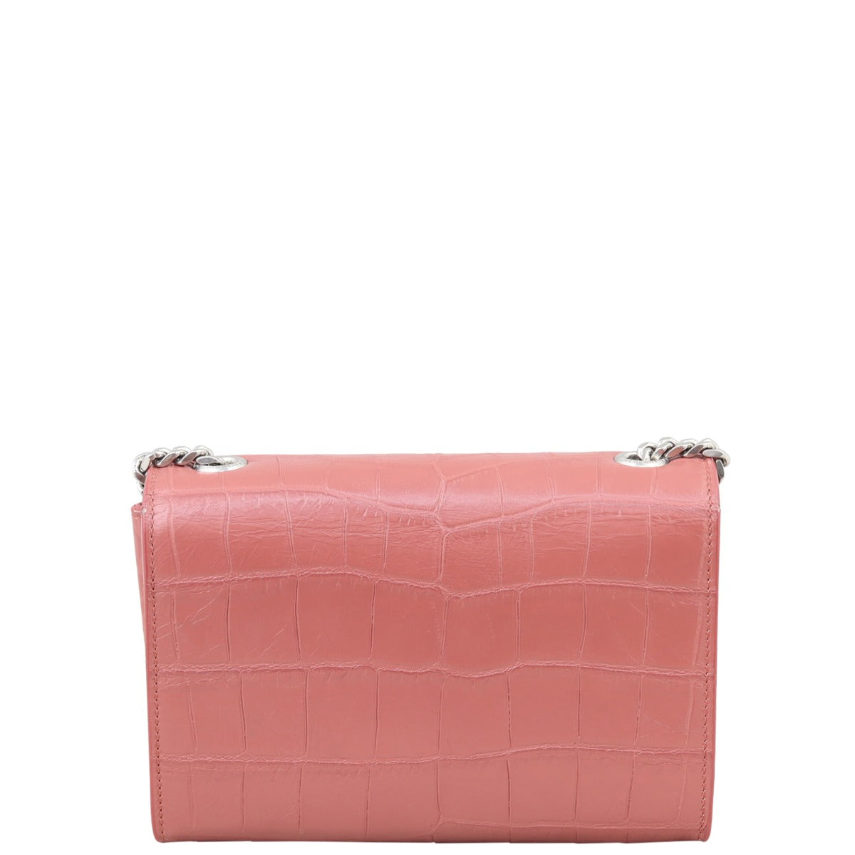 Saint Laurent Kate Tassel Chain Bag Small Croc-Embossed