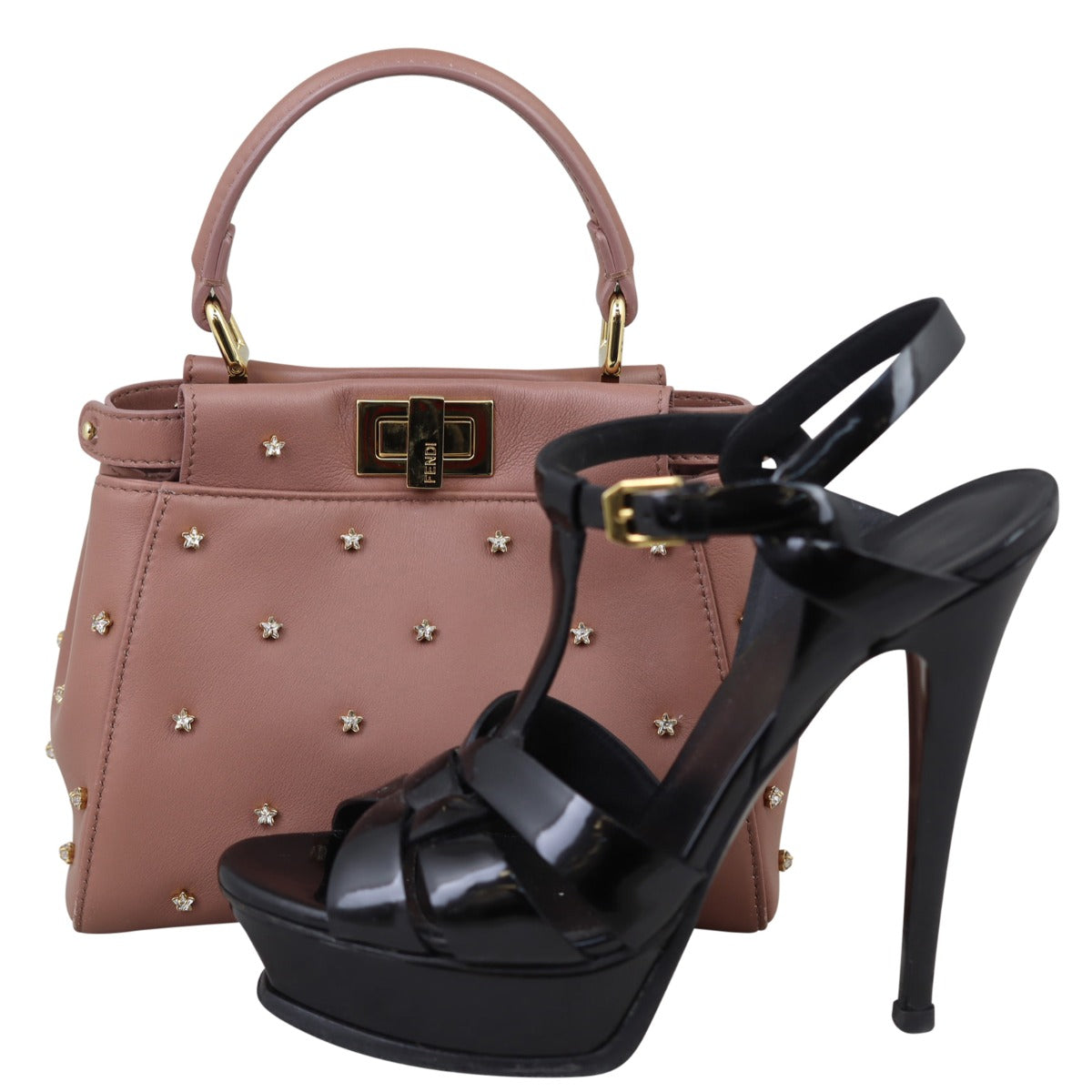 Fendi Star Crystal Embellished XS Iconic Peekaboo