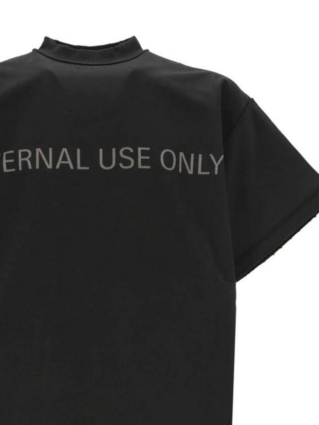 Luxury Balenciaga Trending 2026 Inside Out Oversized Distressed Short Sleeve T-Shirt Black