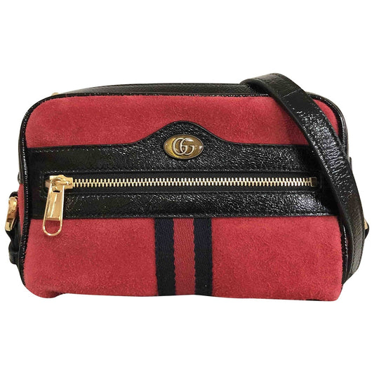 Gucci ophidia red suede handbag