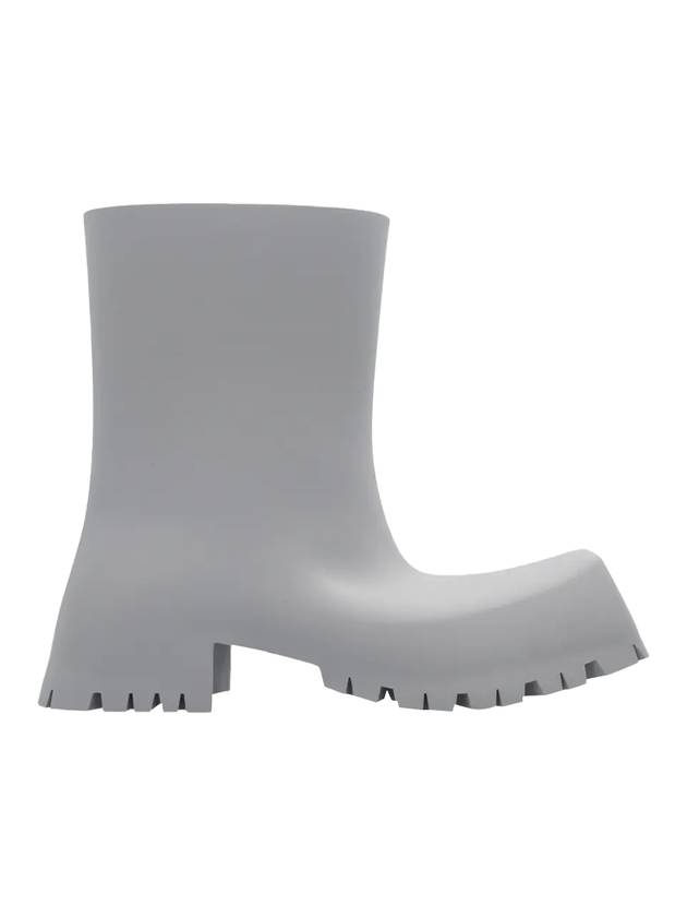Luxury Balenciaga Trending 2026 Square Toe Rubber Rain Boots Grey