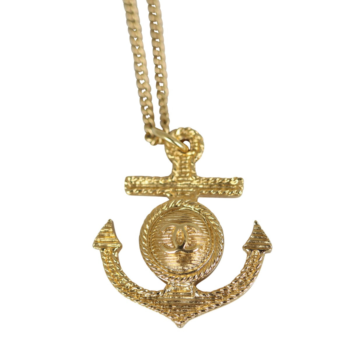 Chanel CC Anchor Pendant Necklace