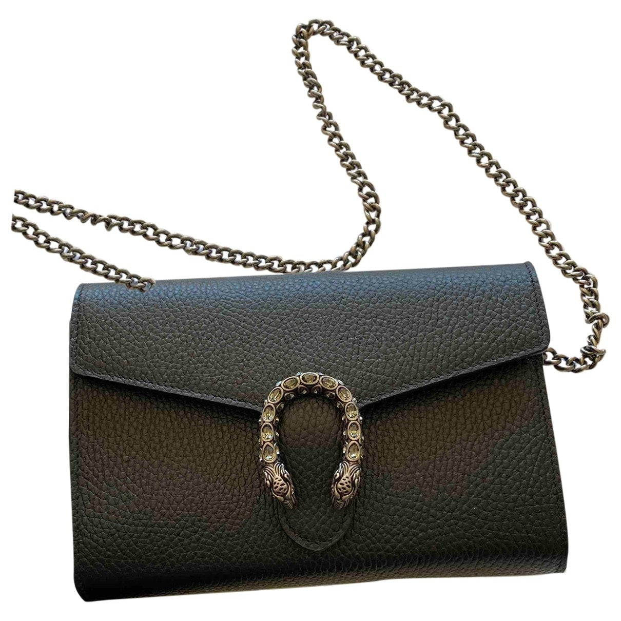 Gucci dionysus black leather handbag