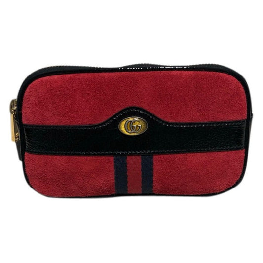 Gucci ophidia red suede handbag
