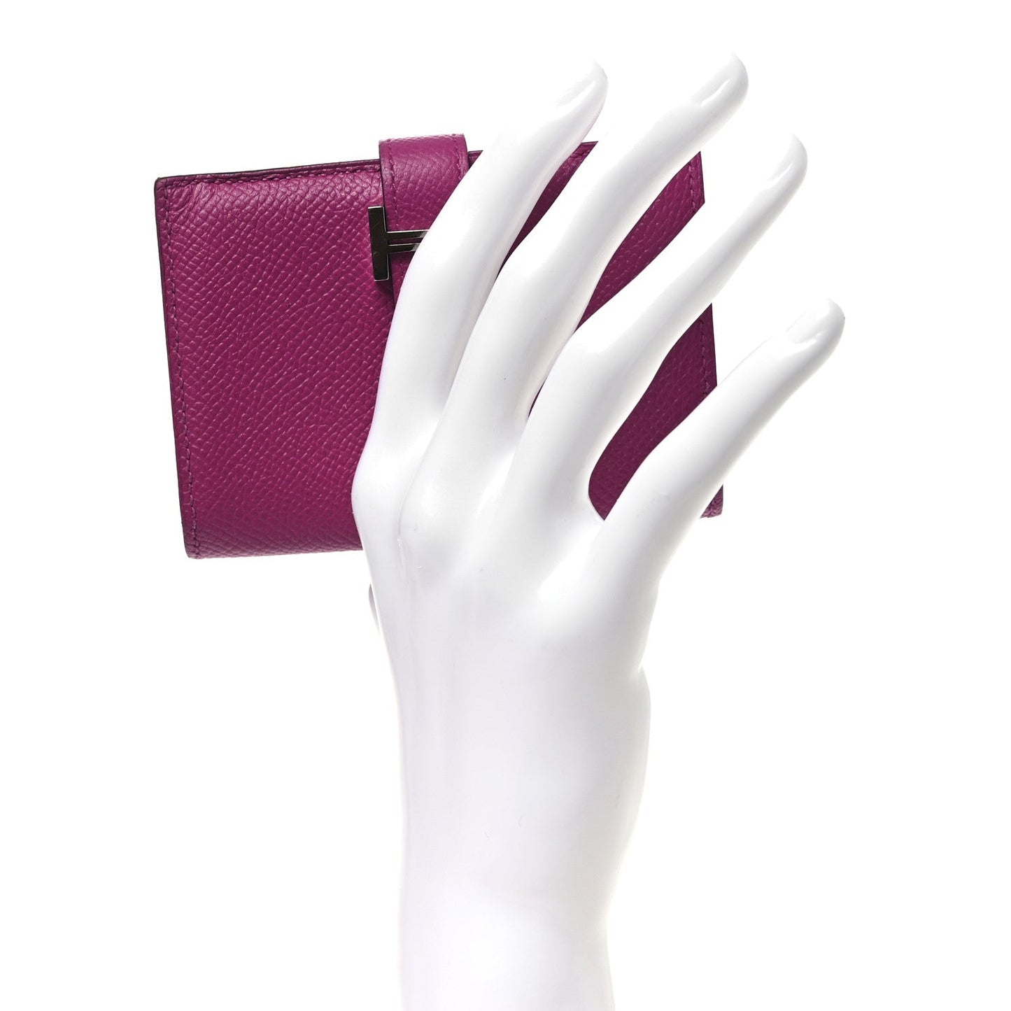 Hermes Epsom Mini Bearn Wallet Rose Pourpre