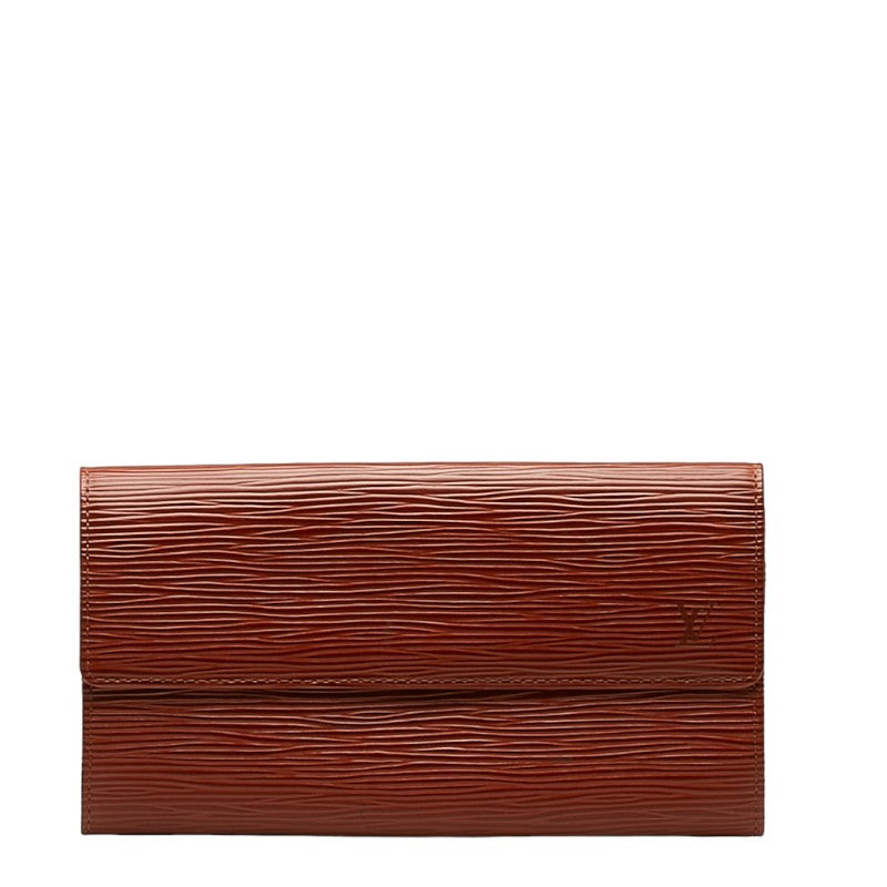 LOUIS VUITTON Long Wallet in Epi Leather Kenyan Brown M63573