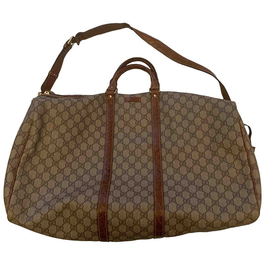 Gucci beige cloth travel bag