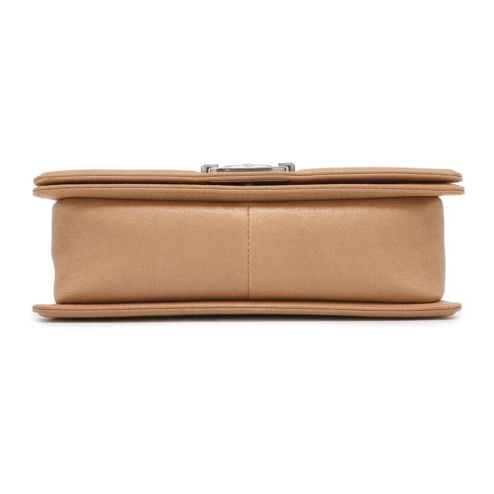 CHANEL Boy Chanel ChainShoulder Bag Beige A67086 Caviar Leather Size 25
