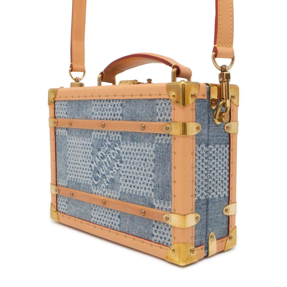 LOUIS VUITTON Handle/Trunk BeigeN40626 Damierã»Denim