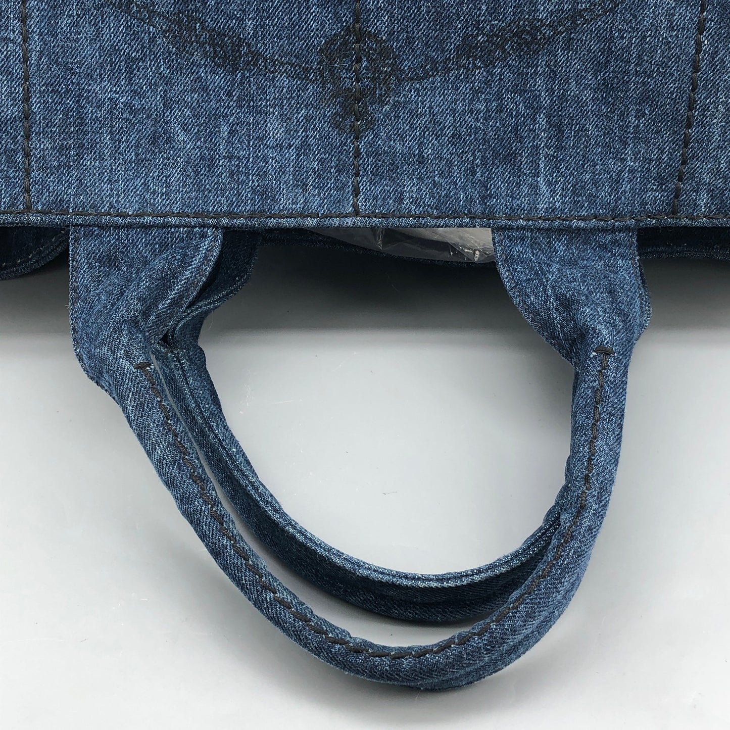 Prada Dark Blue Denim Large Tote Bag Size