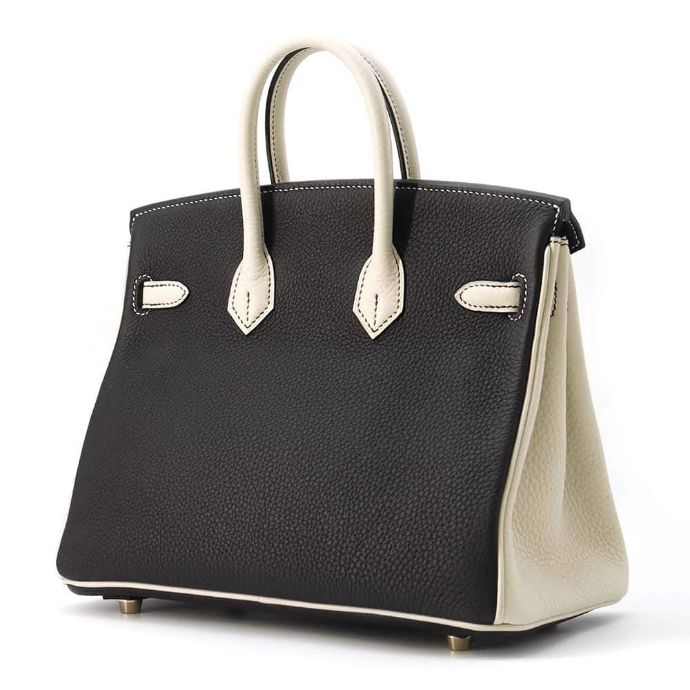 HERMES Birkin SPO Black/ Craie Togo Leather Size 25