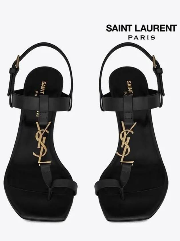 Luxury Saint Laurent Trending 2025 Cassandra Sandal Heels Black