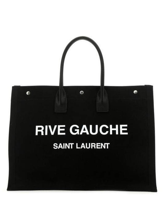 Luxury Saint Laurent Trending 2025 Rive Gauche Lino Legend Large Tote Bag Black