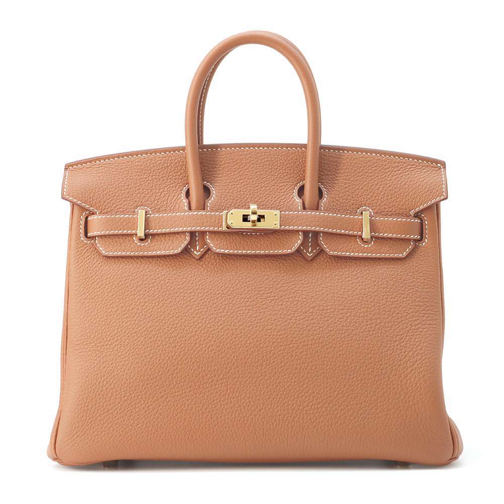 HERMES Birkin Verso Gold/ Graphite Togo Leather Size 25