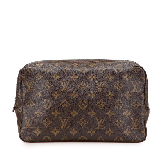 Brown Louis Vuitton Monogram Trousse Toilette 28 Clutch Bag