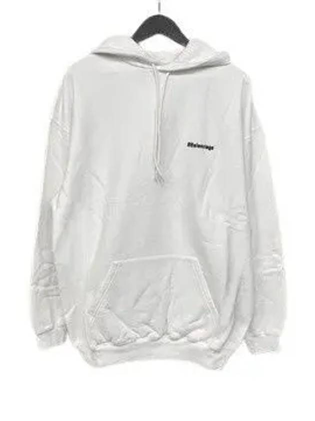 Luxury Balenciaga Trending 2026 BB Logo Oversized Hoodie White