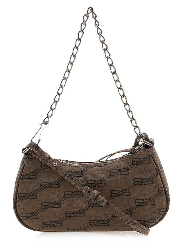 Luxury Balenciaga Trending 2026 Le Cagole BB Monogram Mini Shoulder Bag Brown