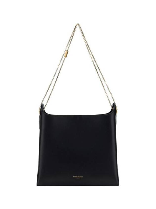 Luxury Saint Laurent Trending 2025 Logo Print Shoulder Bag Black