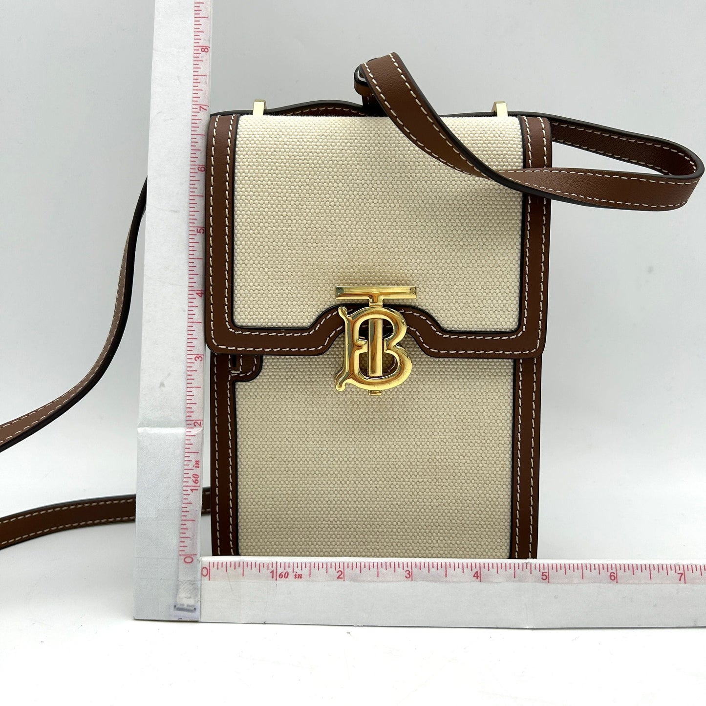 Luxury Burberry  TB Canvas Robin Crossbody Bag Brown bb8547cc