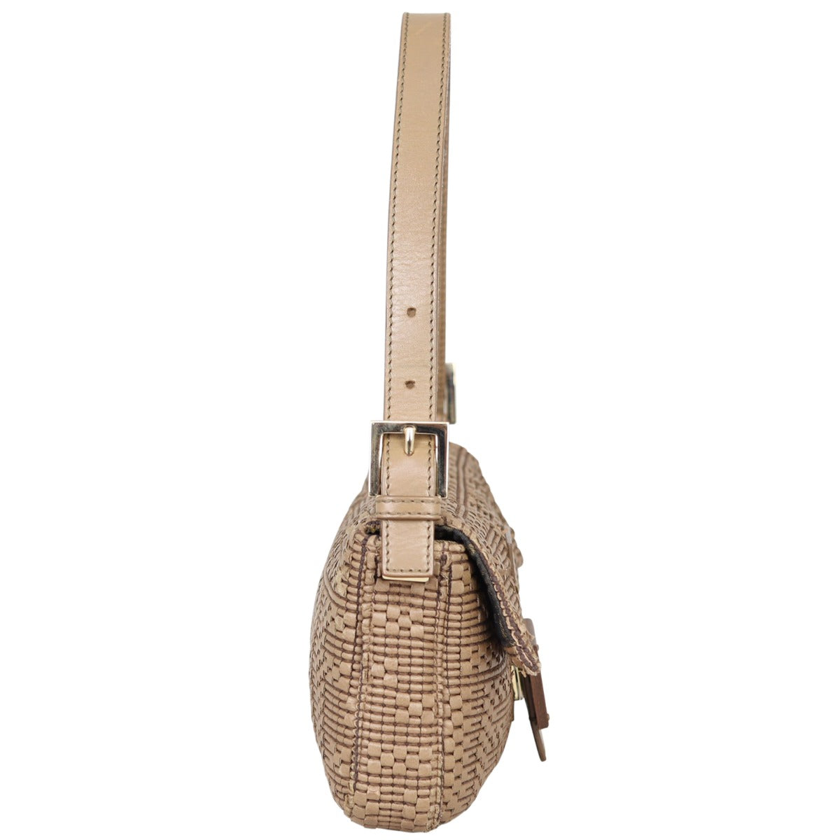 Fendi Woven Leather Baguette Bag