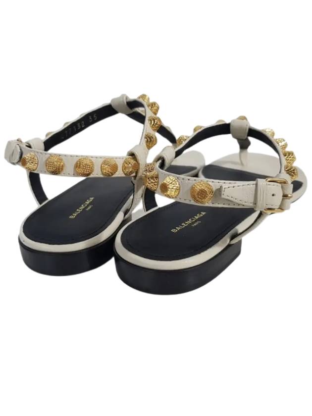 Luxury Balenciaga Trending 2026 Stud Strap Sandals White