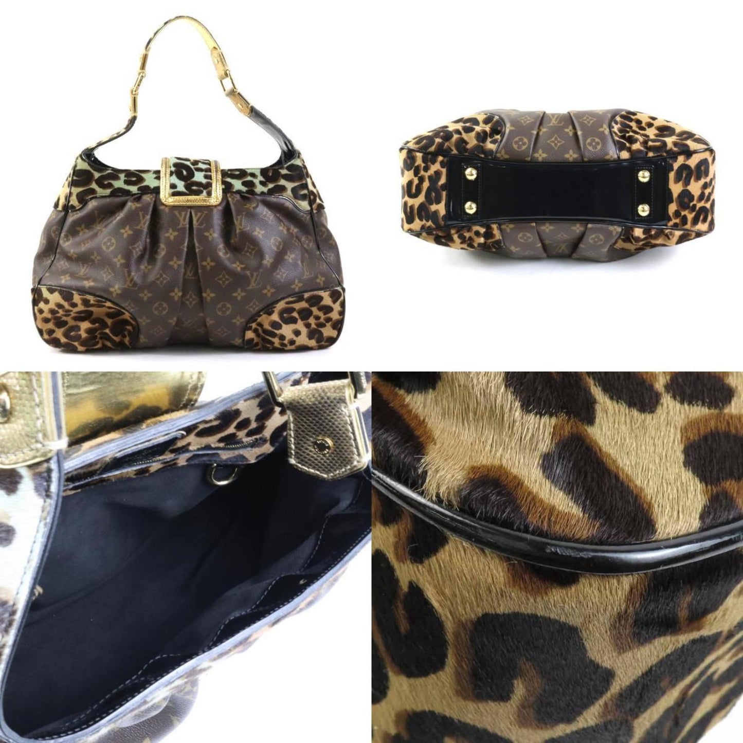 Louis Vuitton blue  Monogram Leather Shoulder Bag