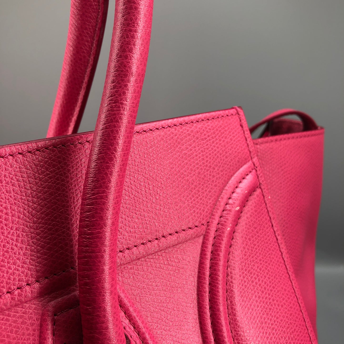 Celine Pink Calf Leather Phantom Luggage Tote Bag