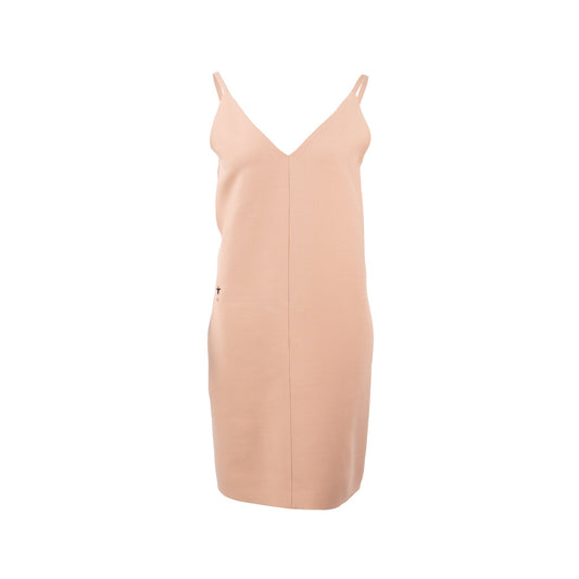 Dior Size 38 and Bee Classic Dress Wool/Silk Light Pink