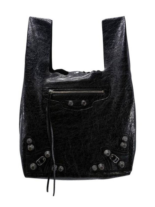 Luxury Balenciaga Trending 2026 Men's Le Cagole Tote Bag Black
