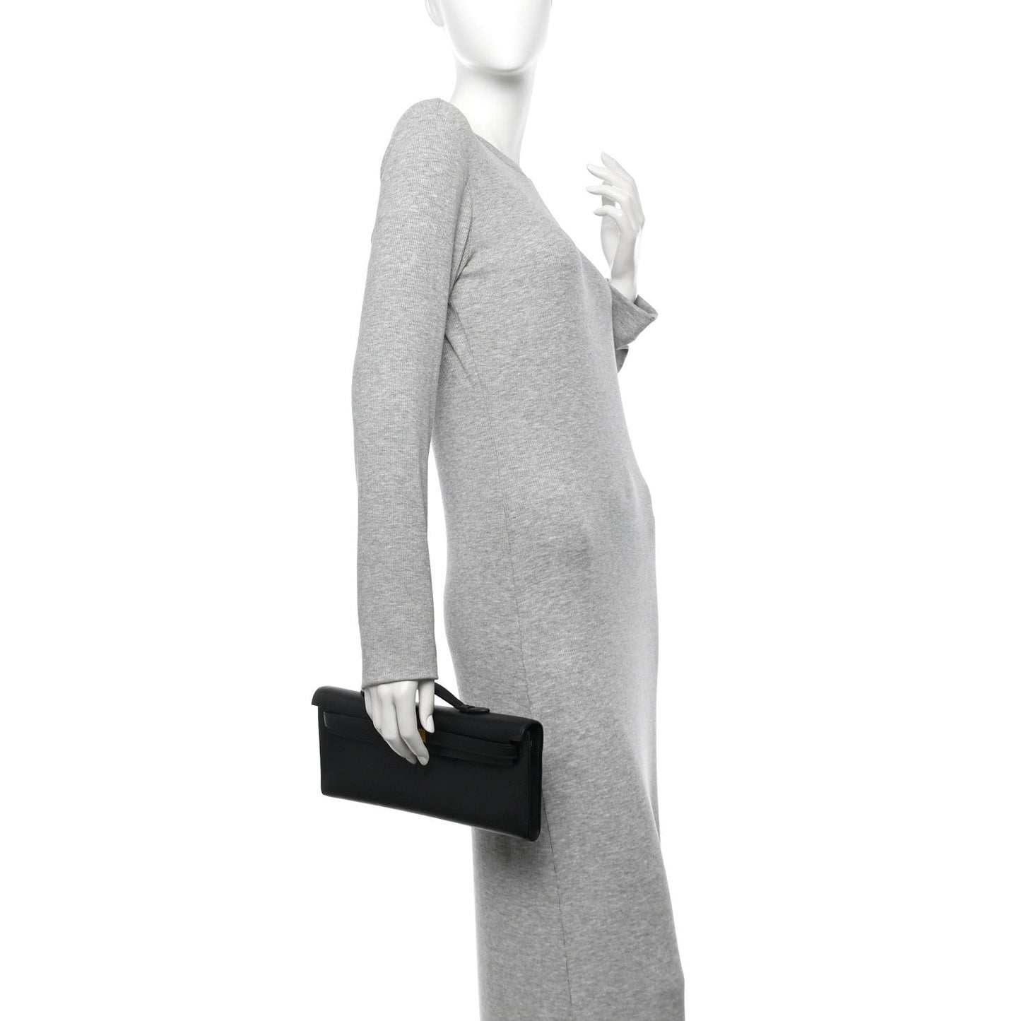 Hermes Swift Kelly Cut Clutch Pochette Black